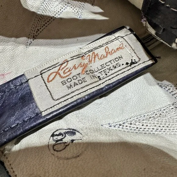 Vintage Larry Mahan Women's Boots Size 5.5B 1981 Embroidered Western Cowgirl